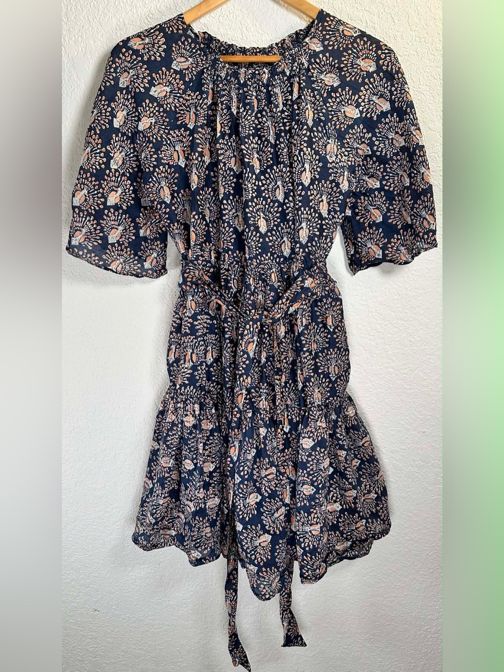 Mirth Vienna Peacock Print Dress